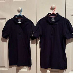French Toast Dark Blue Girls Uniform Polo Shirt - Pack of 2